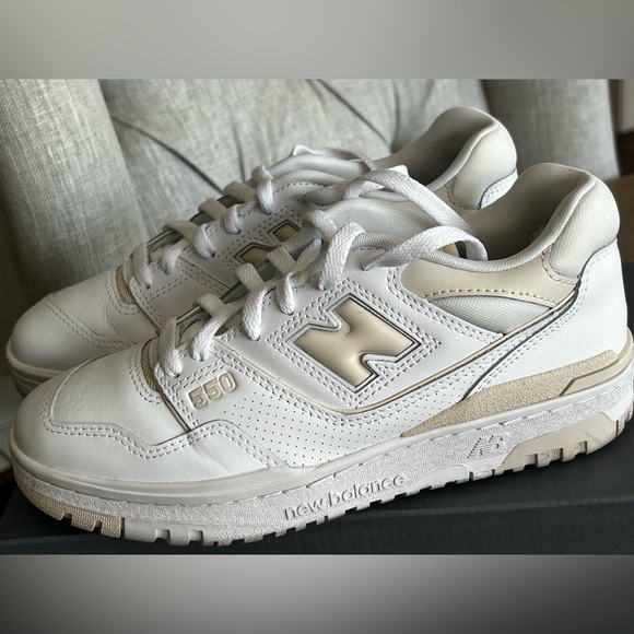 New Balance Shoes - New Balance 550 White with Beige Accents Sz 8.5